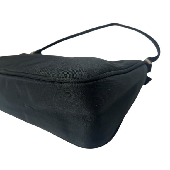 Prada VINTAGE Black Nylon Tessuto Shoulder Bag Mini Zip Pouch - Picture 13 of 15